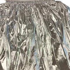 Metallic silver skirt with elastic waist for costumes