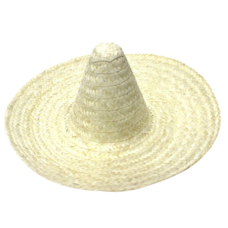 Mexican Sombrero Hat Plain-Straw – Cracker Jack Costumes Brisbane