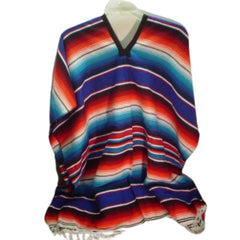 Woven Mexican poncho with fringe and optional sombrero for hire in Brisbane