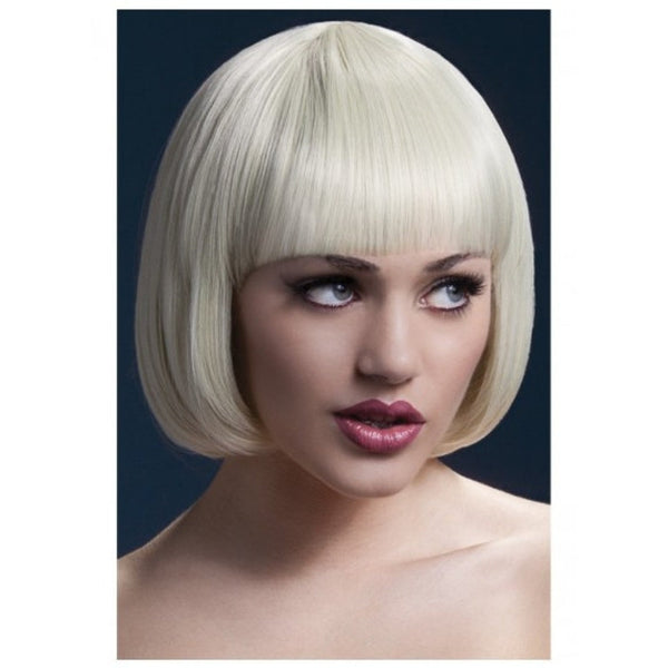 Mia Fever short blonde bob wig with fringe, 25cm length