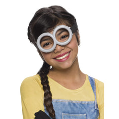 Grey Minion goggles with elastic strap, officially licensed Despicable Me costume accessory for kids and adults