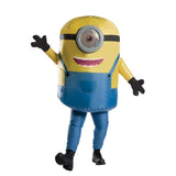 Minions Inflatable Costume - Adult, jumpsuit with zipper at rear, clear vinyl port over goggles.
