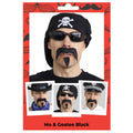 Mo with Goatee – Black Adhesive Set