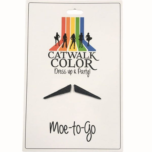 Moe - Pencil, thin moustache in two separate parts, adhesive backing.