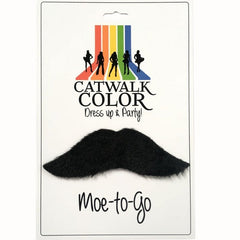 Moe - The Handlebar, black mo with adhesive backing.