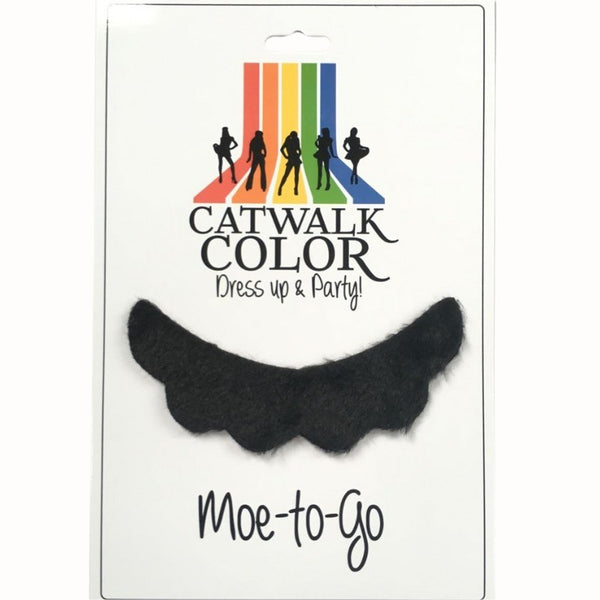 Moe - The Mario, black adhesive with scalloped bottom edge.