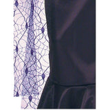 Morticia Addams Girl's Halloween Costume, long dress which flares at the bottom.
