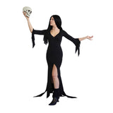 Mortifying Mistress ladies Halloween costume with dress and belt front view