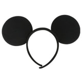 Black fabric mouse ears on headband – cartoon costume accessory 
