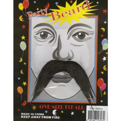 Moustache Black Horseshoe with adhesive backing.
