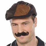 Moustache Mini Handlebar Brown, curls up at the ends.