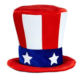 Mr. America top hat with stars and stripes patriotic design