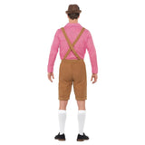 Mr Bavarian Costume, brown lederhosen with braid trim.