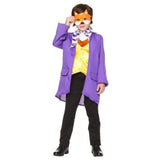Mr Fox boys costume, purple jacket, vest and felt mask