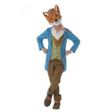 Mr Fox deluxe costume for teen, mock jacket attached vest, neckerchief and moulded mask.
