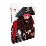 Brown multicharacter wig and beard set box