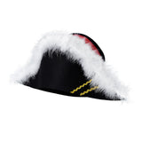 Black felt Napoleon hat perfect for French parties
