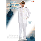 White Navy captain cruise suit, jacket and trousers.