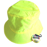 Bright 80s neon bucket hat for adults