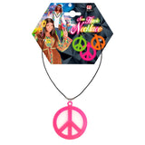 Packaging for colourful hippie necklace peace symbol