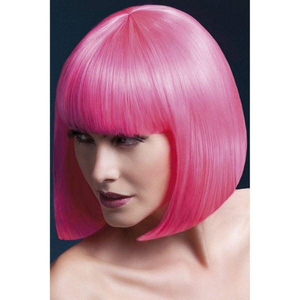 Neon pink bob wig Fever Elise