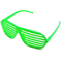 Neon Shutter Shades Glasses - Asst Colors in orange.
