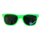 Neon sunglasses in green with dark lenses