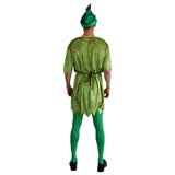 Neverland Kid adult unisex green costume back view