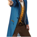 Newt Scamander Fantastic Beasts Costume - Adult, long jacket, mock vest with bow tie.