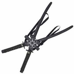 Ninja Double Sword Toy Weapons, back pack with two swords.