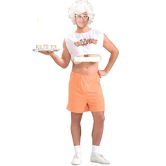 Novelty old lady droopers costume with shorts and padded top