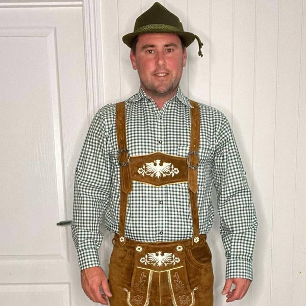 green check long sleeve shirt