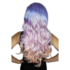 Ombre pastel pink and blue vixen wig