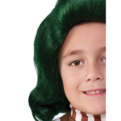 Child-sized Oompa Loompa green wig from Willy Wonka