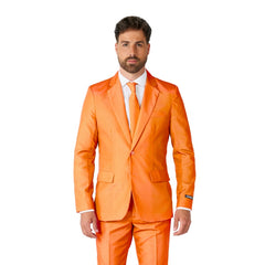 Orange Suit mens costume with matching jacket trousers and tie