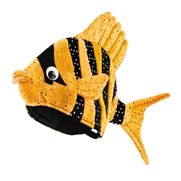 Orange tropical fish hat novelty costume accessory