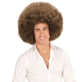 Mens Oversized Brown Afro Wig for 70s Disco Costumes
