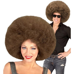Oversized Brown Afro Wig for 70s Disco Costumes