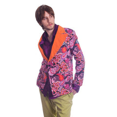 Paisley retro suit costume with matching pants and shirt for hire in Brisbane