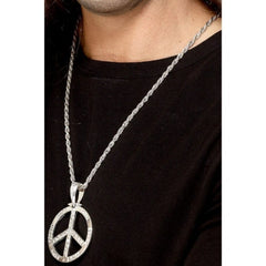 Peace Pendant in silver with 44cm chain.