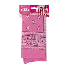 hot pink cowgirl bandana with paisley print.