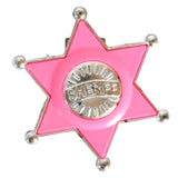 Pink cowgirl sheriff badge western costume accessory