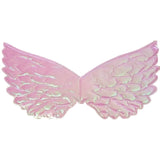 Pink Opal Mini Wings 45 cm holographic pink fairy or angel wings with elastic straps.