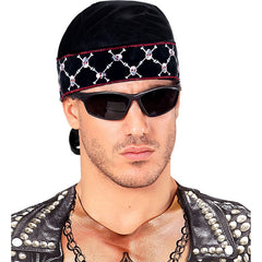 Pirate skull and crossbones bandana costume accessory