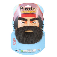Pirate Beard and Eyebrows Set - Budget Range, attaches with elastic.