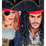 Buccaneer necklace accessory with pirate skull and crossed sword design