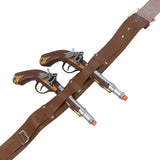 Belt with pirate pistols on a white background