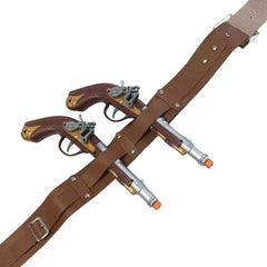 Belt with pirate pistols on a white background