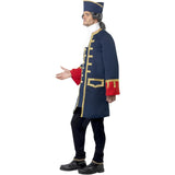 Pirate commander costume for adults includes jacket, hat and cravat
