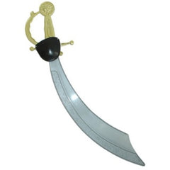 Pirate costume set with 47cm plastic cutlass and black eye patch